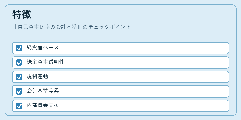 特徴（自己資本比率の会計基準）の図解