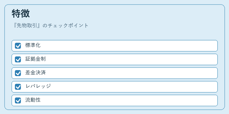 特徴（先物取引）の図解
