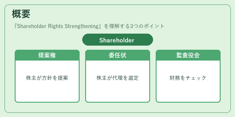 概要（Shareholder Rights Strengthening）の図解