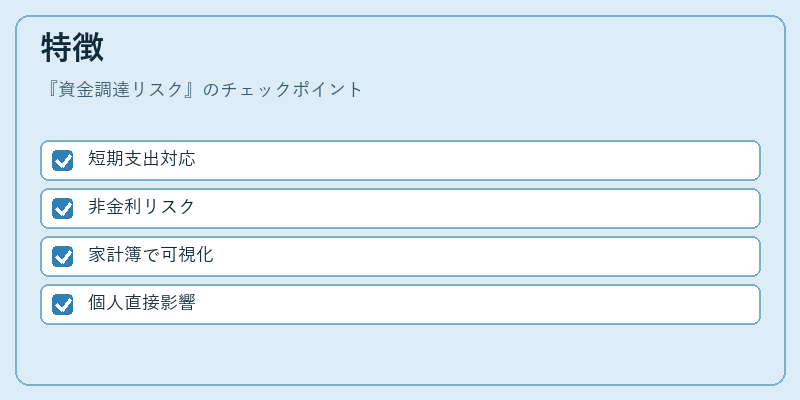 特徴（資金調達リスク）の図解