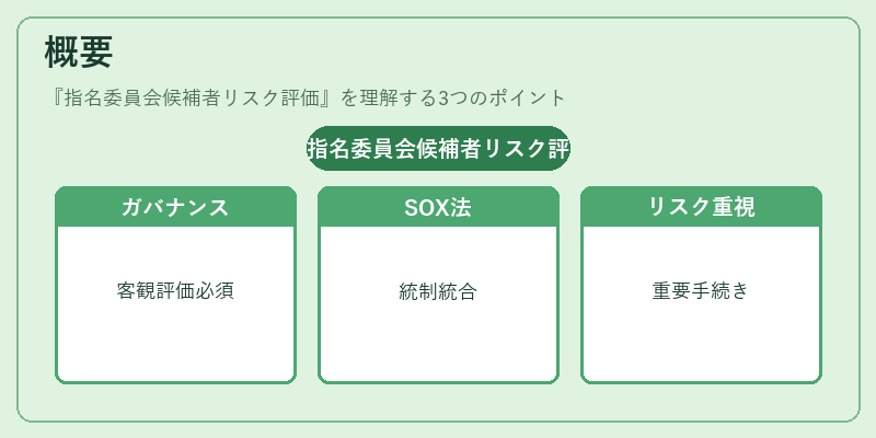 概要（指名委員会候補者リスク評価）の図解
