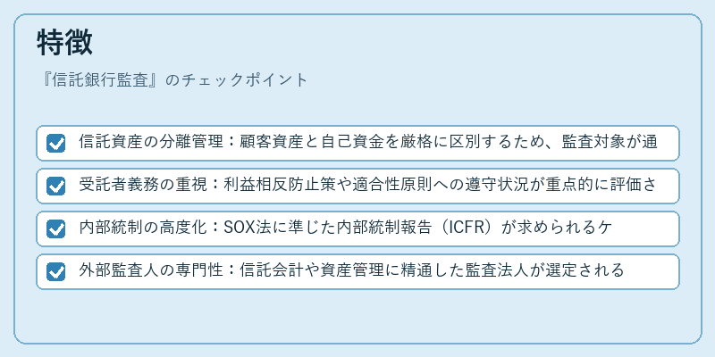 特徴（信託銀行監査）の図解