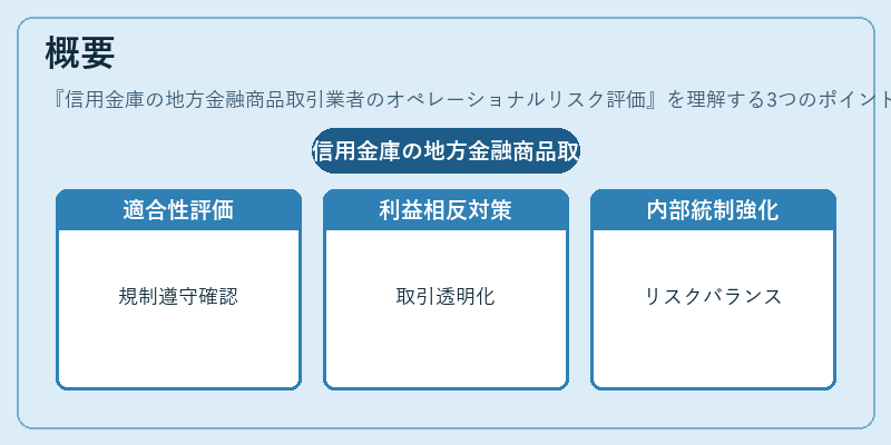 概要(信用金庫の地方金融商品取引業者のオペレーショナルリスク評価)の図解