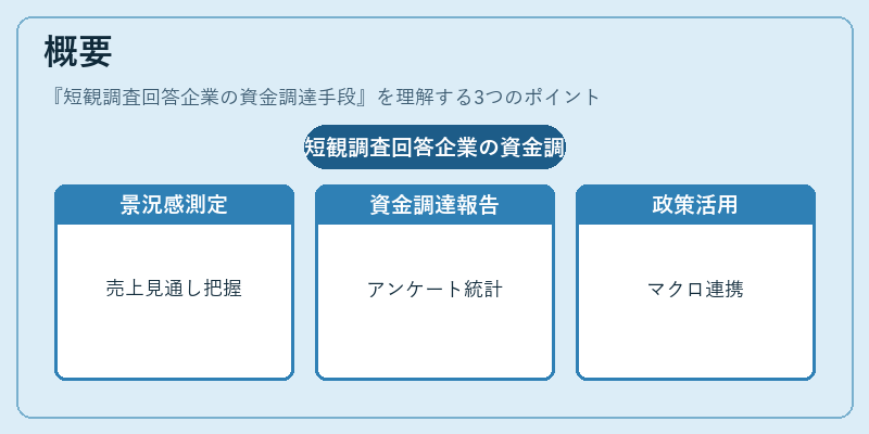 概要（短観調査回答企業の資金調達手段）の図解