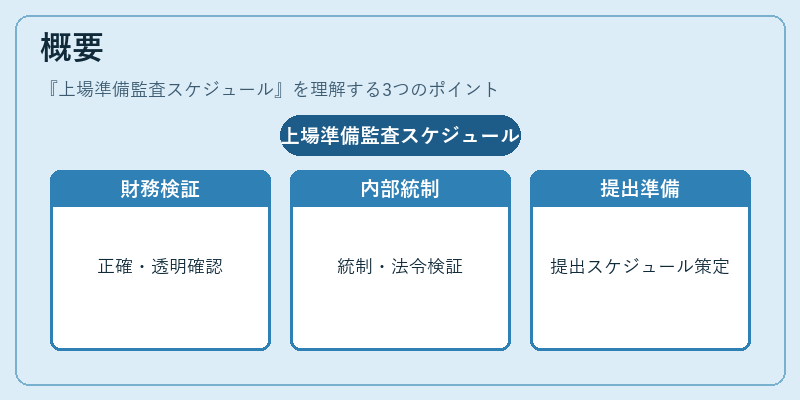 概要(上場準備監査スケジュール)の図解
