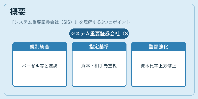 概要（システム重要証券会社（SIS））の図解