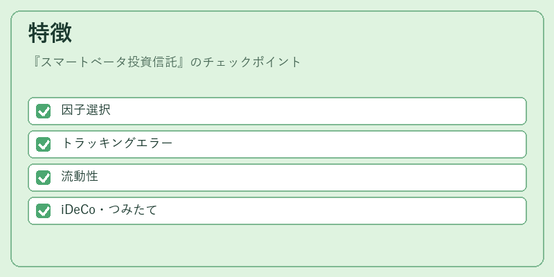 特徴（スマートベータ投資信託）の図解