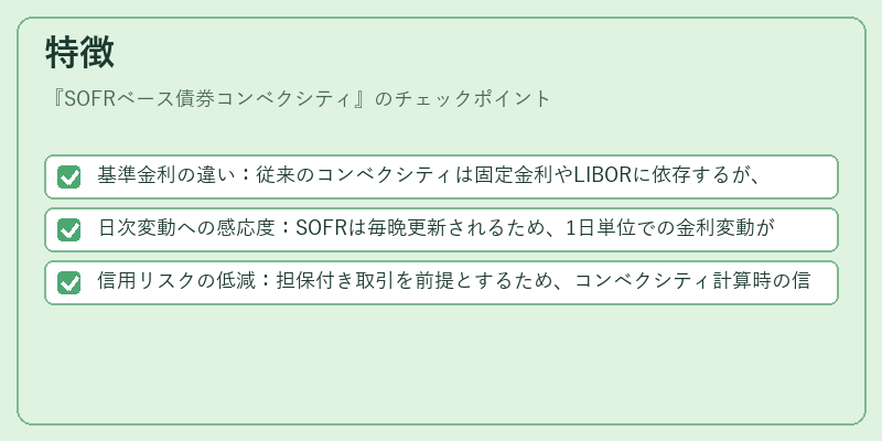 特徴（SOFRベース債券コンベクシティ）の図解