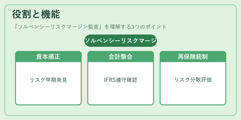 役割と機能（ソルベンシーリスクマージン監査）の図解