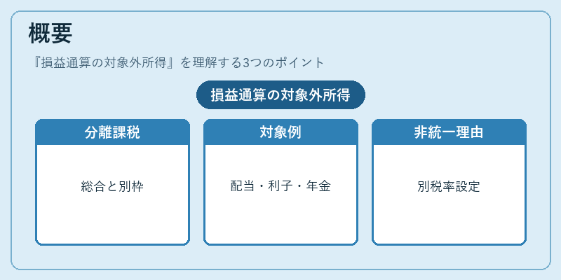 概要（損益通算の対象外所得）の図解