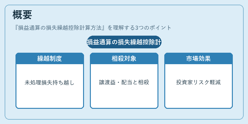 概要（損益通算の損失繰越控除計算方法）の図解