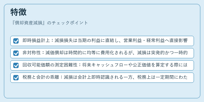 特徴（償却資産減損）の図解