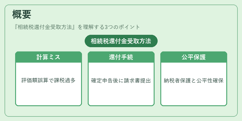 概要（相続税還付金受取方法）の図解