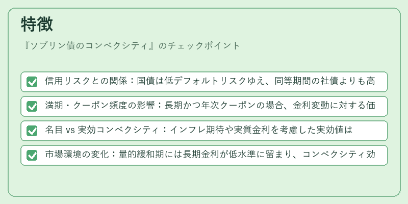 特徴（ソブリン債のコンベクシティ）の図解