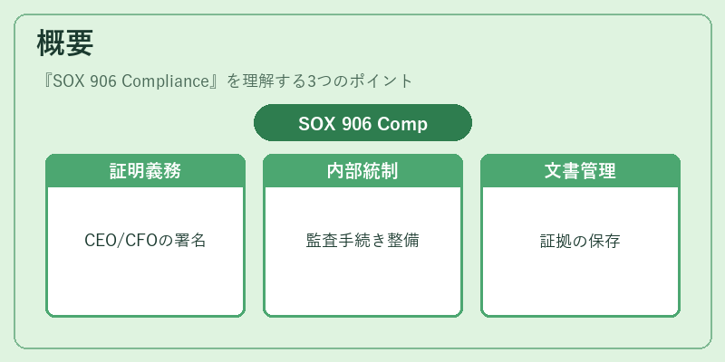 概要（SOX 906 Compliance）の図解
