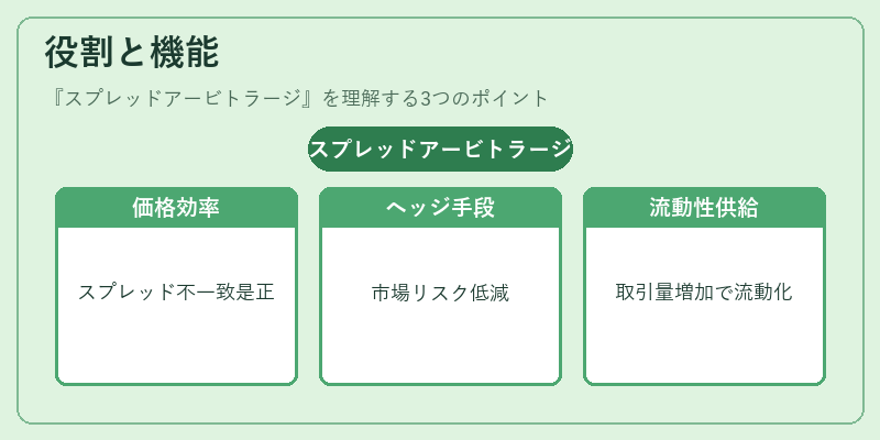 役割と機能（スプレッドアービトラージ）の図解
