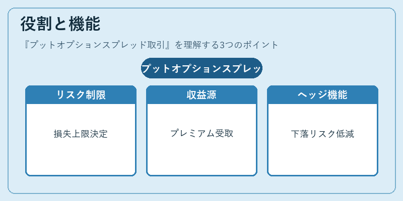 役割と機能(プットオプションスプレッド取引)の図解