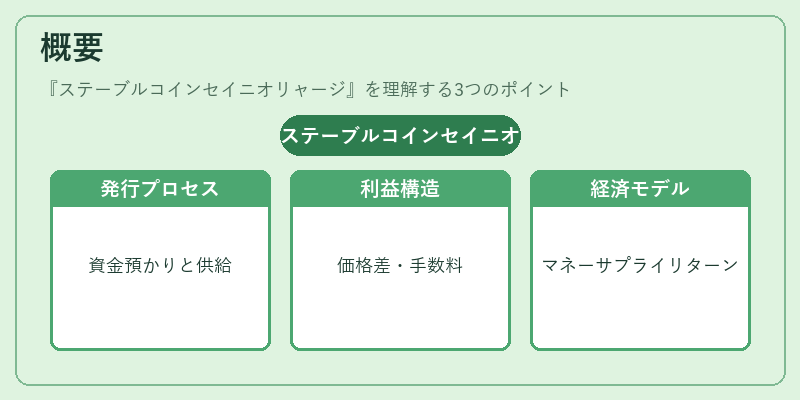 概要(ステーブルコインセイニオリャージ)の図解