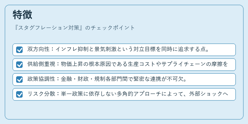特徴（スタグフレーション対策）の図解