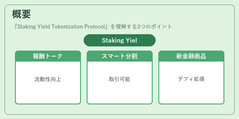概要（Staking Yield Tokenization Protocol）の図解