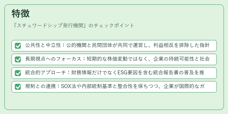 特徴（スチュワードシップ発行機関）の図解