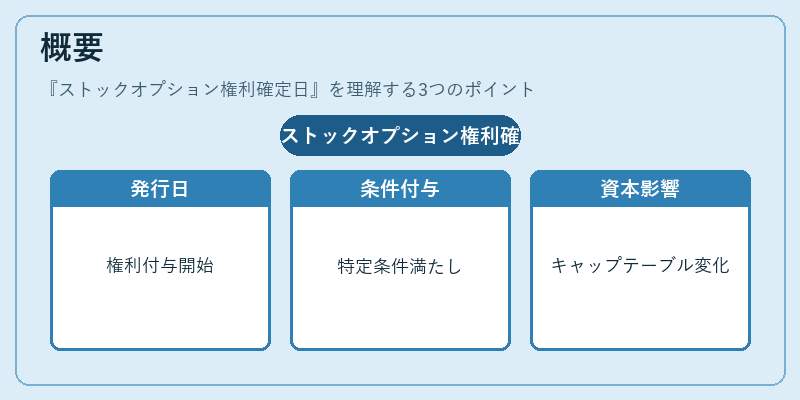 概要（ストックオプション権利確定日）の図解