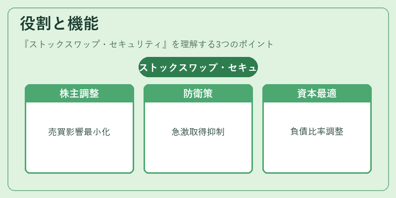 役割と機能（ストックスワップ・セキュリティ）の図解