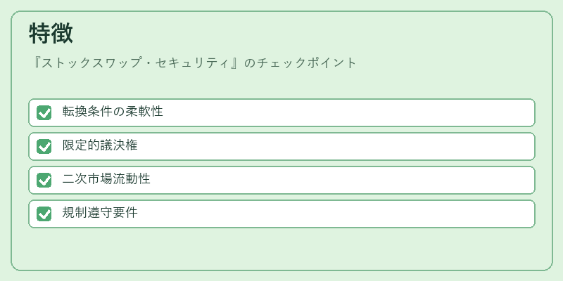 特徴（ストックスワップ・セキュリティ）の図解