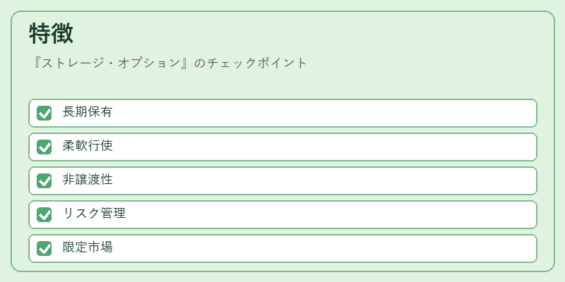 特徴(ストレージ・オプション)の図解