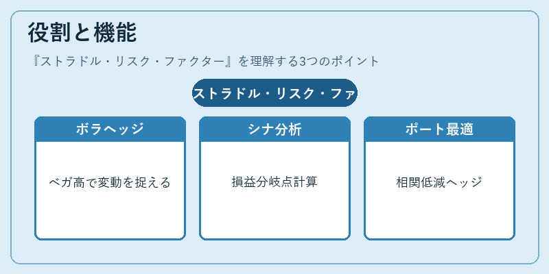 役割と機能（ストラドル・リスク・ファクター）の図解