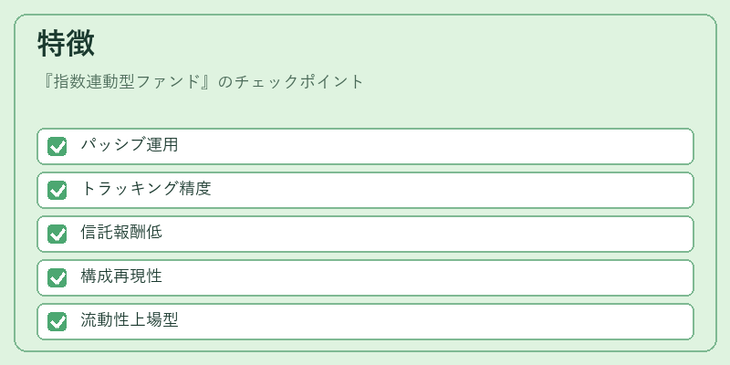 特徴（指数連動型ファンド）の図解