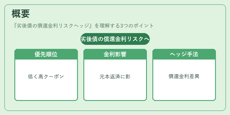 概要(劣後債の償還金利リスクヘッジ)の図解