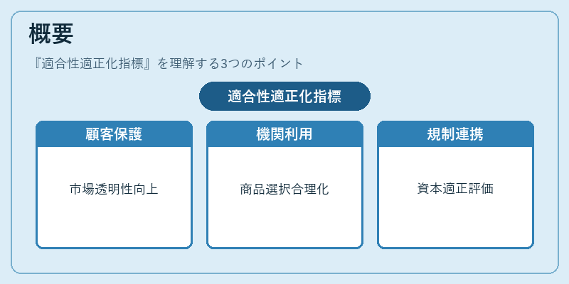 概要（適合性適正化指標）の図解