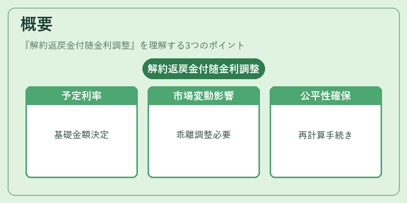 概要(解約返戻金付随金利調整)の図解