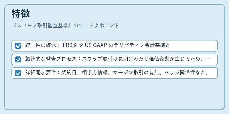 特徴（スワップ取引監査基準）の図解