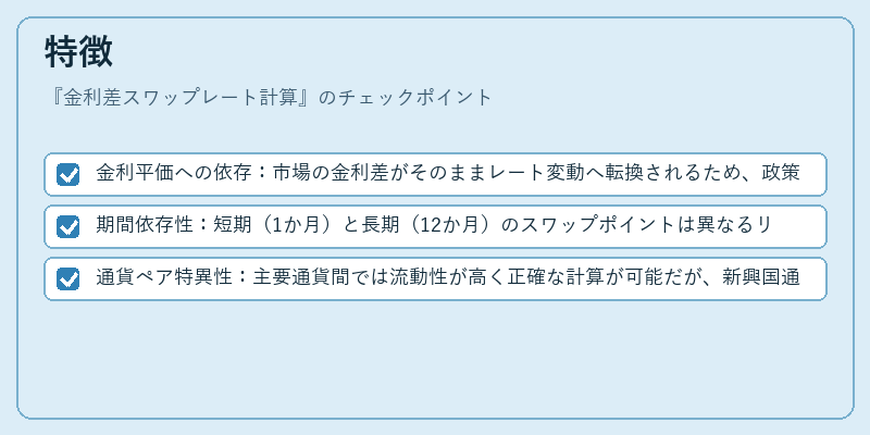 特徴（金利差スワップレート計算）の図解