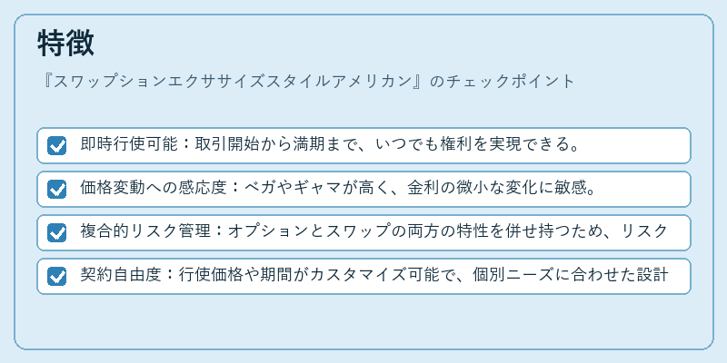 特徴(スワップションエクササイズスタイルアメリカン)の図解