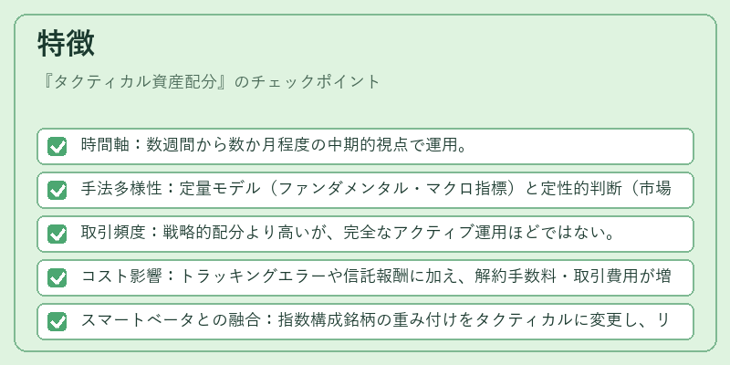 特徴（タクティカル資産配分）の図解