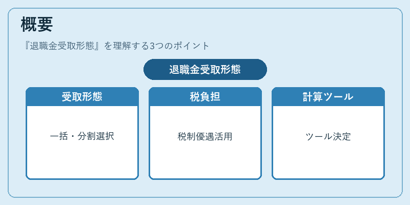 概要（退職金受取形態）の図解
