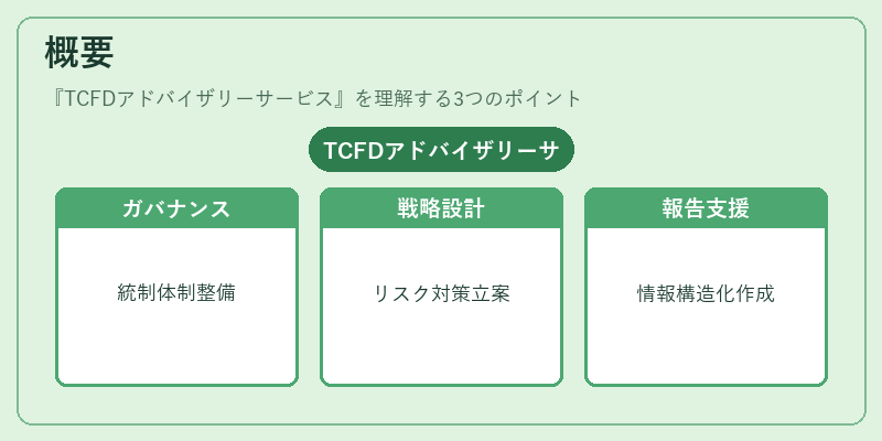 概要(TCFDアドバイザリーサービス)の図解
