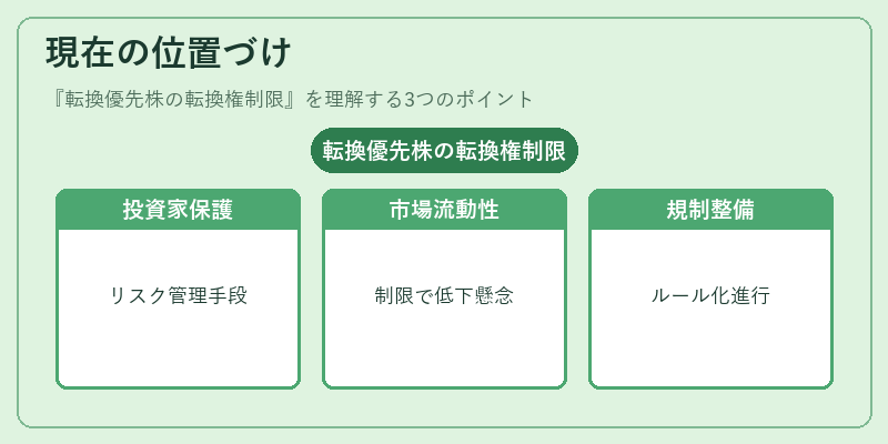 現在の位置づけ（転換優先株の転換権制限）の図解