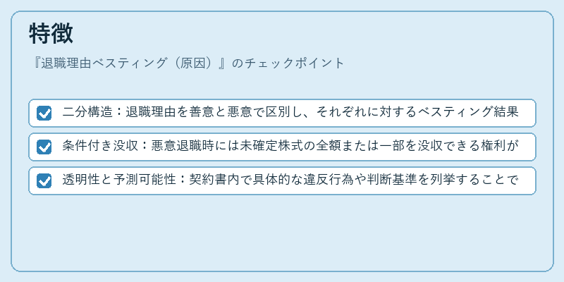 特徴(退職理由ベスティング(原因))の図解