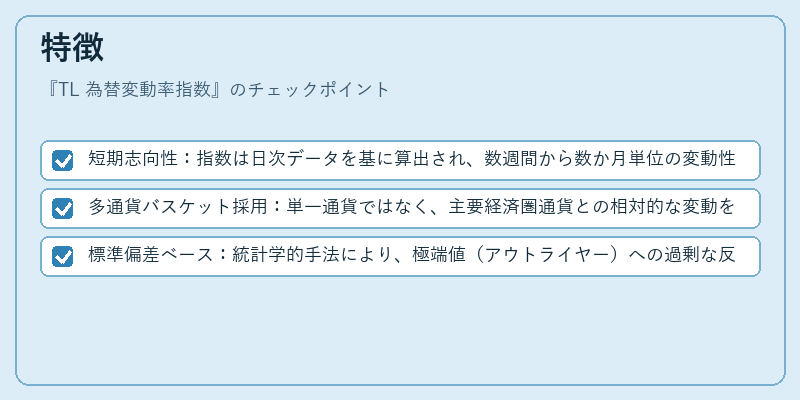 特徴(TL 為替変動率指数)の図解