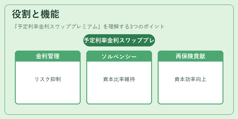 役割と機能（予定利率金利スワッププレミアム）の図解