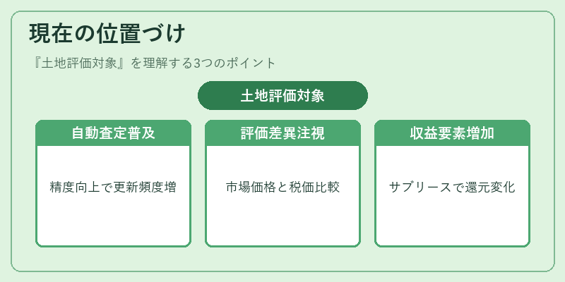 現在の位置づけ（土地評価対象）の図解