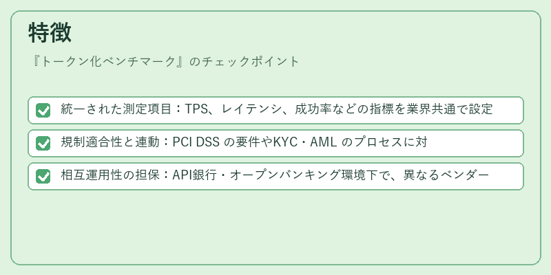 特徴（トークン化ベンチマーク）の図解