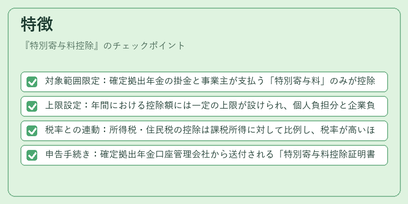 特徴（特別寄与料控除）の図解