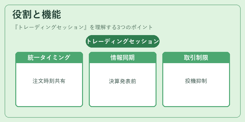 役割と機能（トレーディングセッション）の図解
