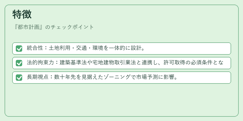 特徴（都市計画）の図解