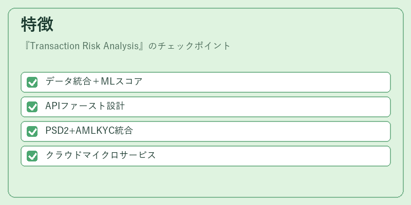特徴（Transaction Risk Analysis）の図解